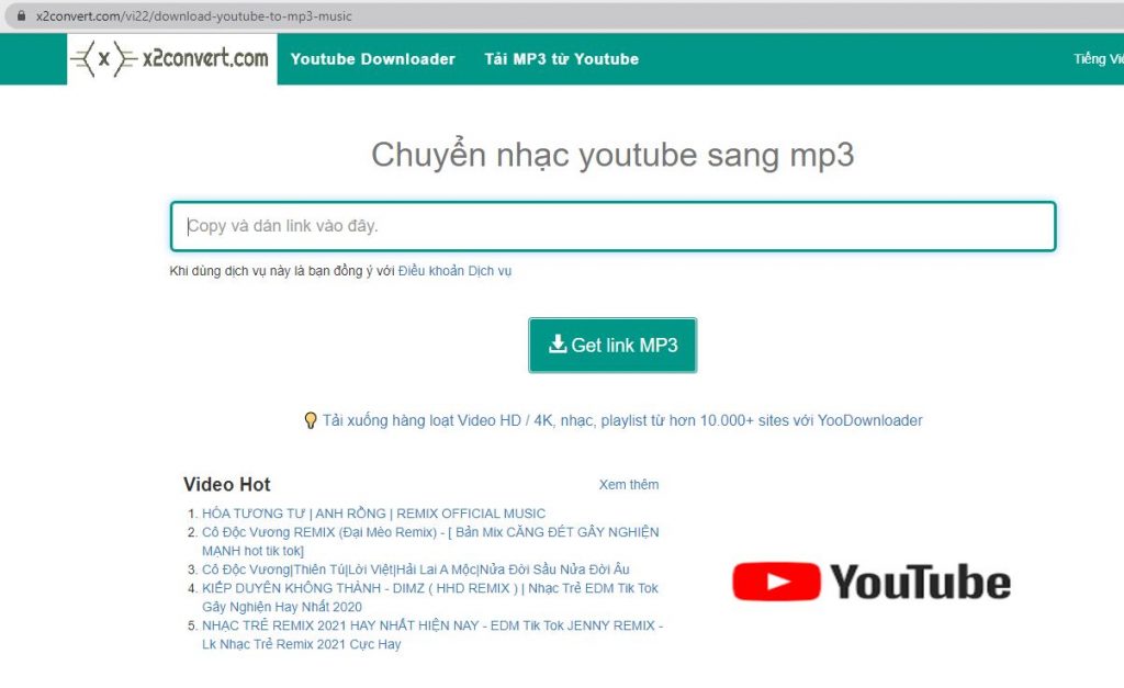 Cách tải file mp3 trên Youtube