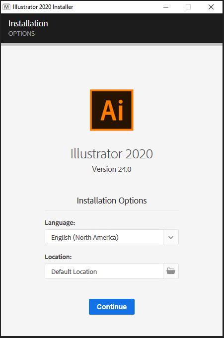 Cài đặt Adobe Illustrator 2020